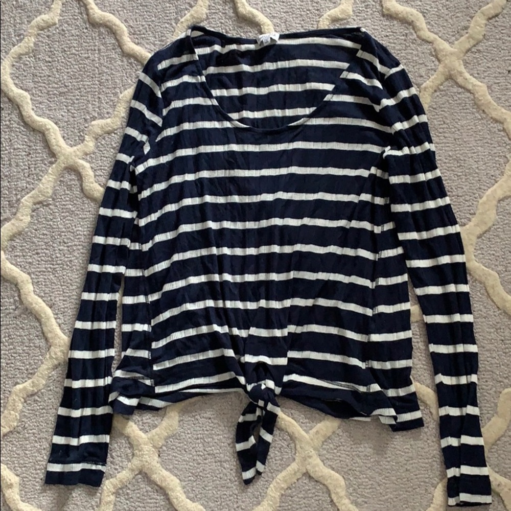 Navy and white womens shirt